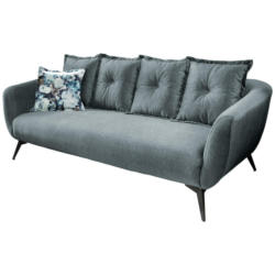 Dreisitzer-Sofa in Velours Dunkelblau, Dunkelgrün