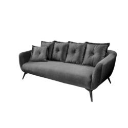 Dreisitzer-Sofa in Velours Grau