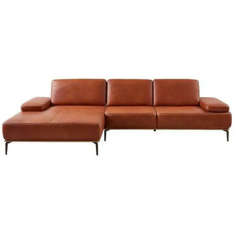Ecksofa in Echtleder Braun