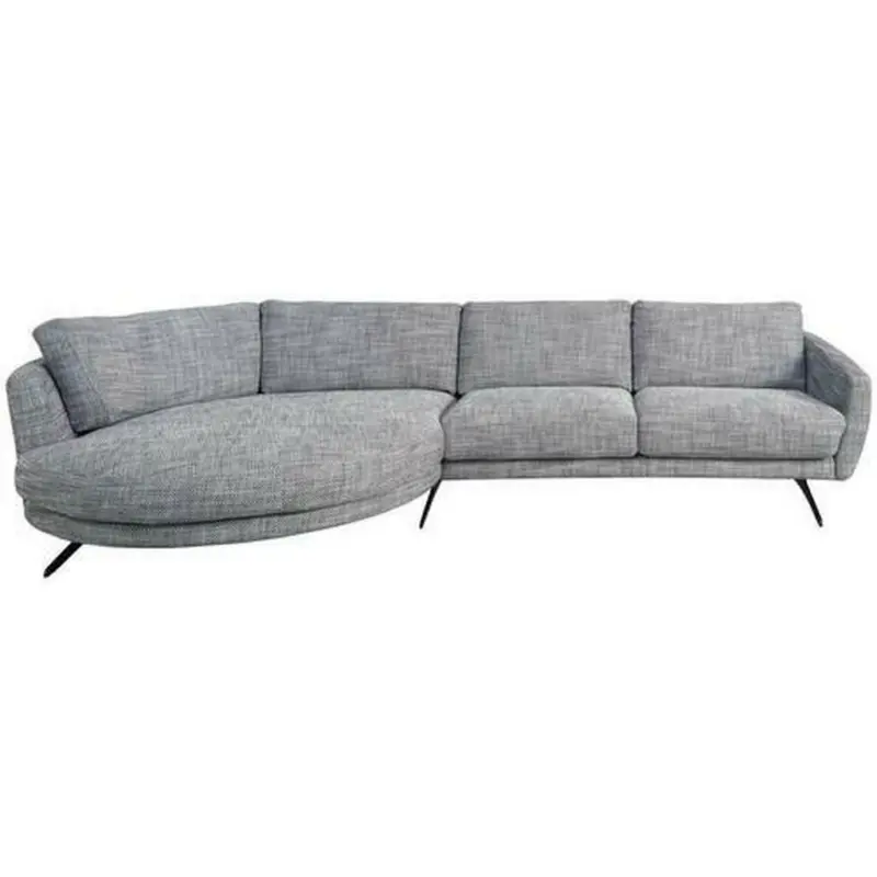Ecksofa in Webstoff Grau