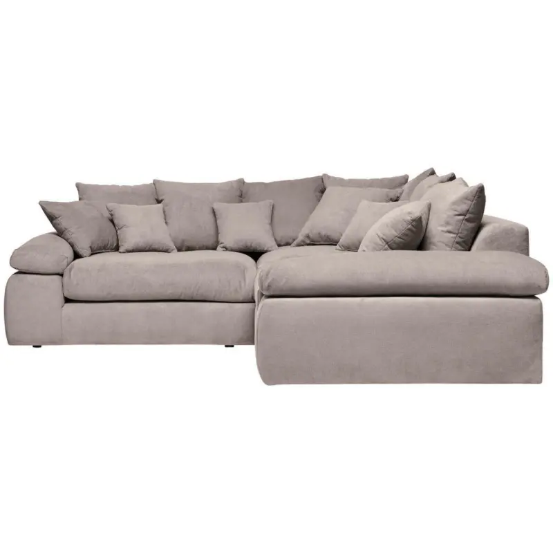 Ecksofa in Webstoff Taupe