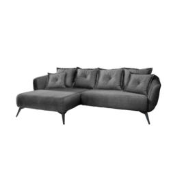 Ecksofa in Velours Grau