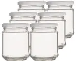 Hornbach Einmachglas, Konservenglas mit weißem Verschluss 212 ml 6 Stk inkl. Twist Off Deckel