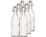 Hornbach Saftflasche, Vorratsflasche Mehrkant inkl. Bügelverschluss 500 ml 6 Stk.
