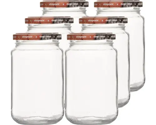 Einmachglas, Konservenglas mit Twist-Off-Verschluss 370 ml 6 Stk inkl. Deckel