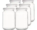 Hornbach Einmachglas, Konservenglas mit Twist Off Verschluss weiß 370 ml 6 Stk.
