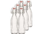 Hornbach Saftflasche, Vorratsflasche Mehrkant inkl. Bügelverschluss 250ml 6 Stk.