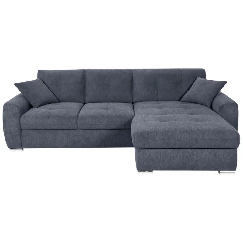 Ecksofa in Mikrofaser Blau