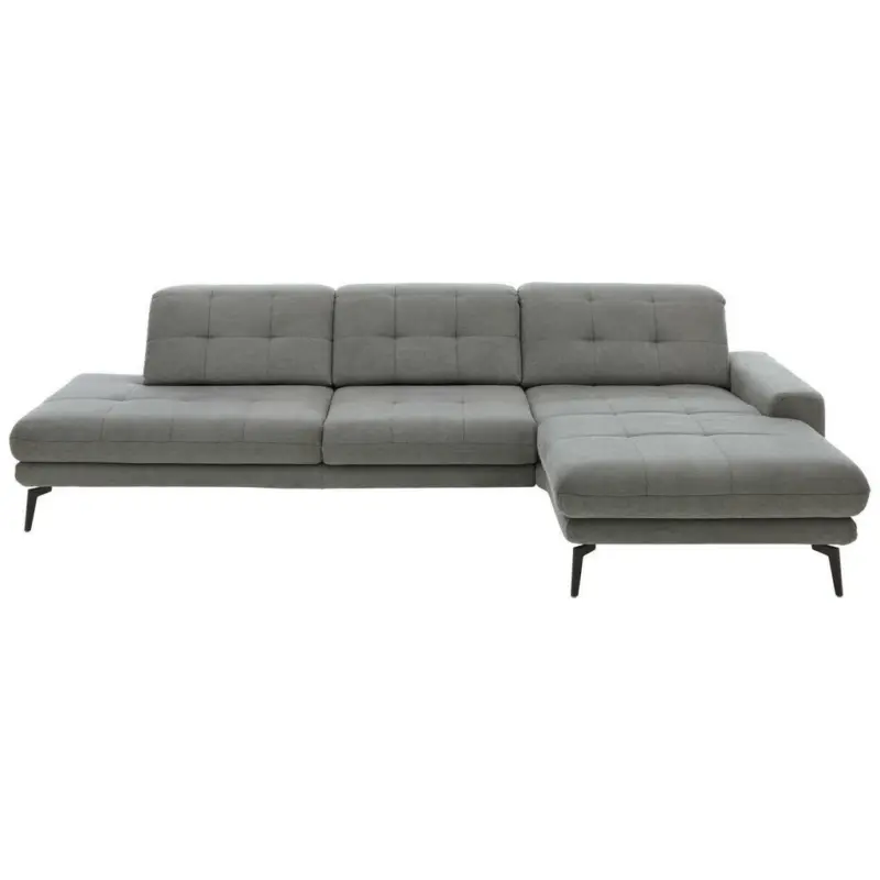 Ecksofa in Flachgewebe Grau