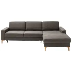 Ecksofa in Mikrofaser Anthrazit