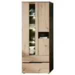 XXXLutz Lauterach - Ihr Möbelhaus bei Bregenz Vitrine in Graphitfarben, Eiche Artisan