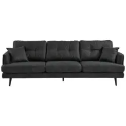 Dreisitzer-Sofa in Mikrofaser Anthrazit