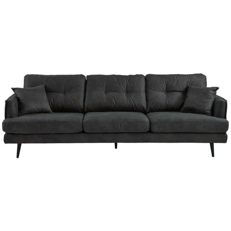 Dreisitzer-Sofa in Mikrofaser Anthrazit