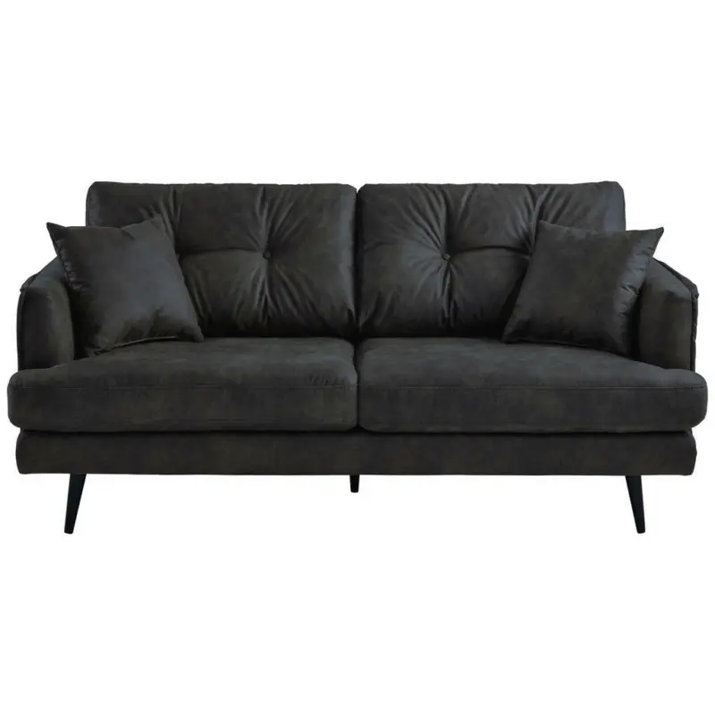 Zweisitzer-Sofa in Mikrofaser Anthrazit