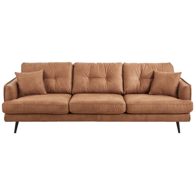 Dreisitzer-Sofa in Mikrofaser Braun