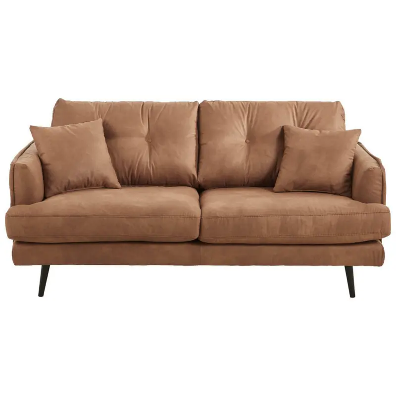 Zweisitzer-Sofa in Mikrofaser Braun
