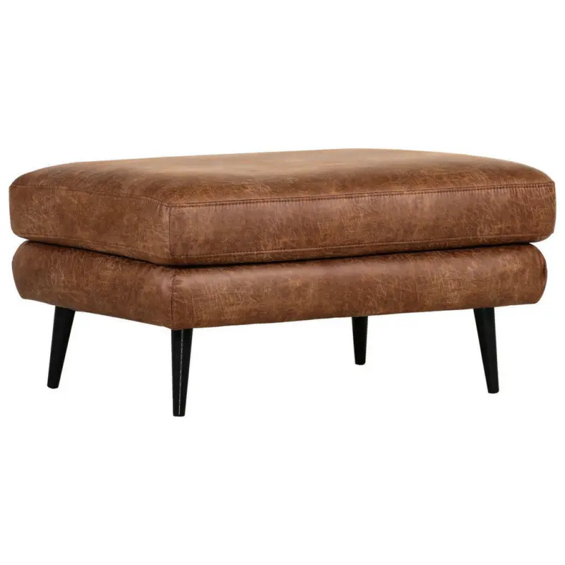 Hocker in Textil Cognac