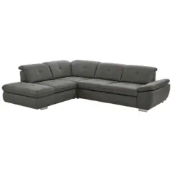 Ecksofa in Mikrofaser Grau