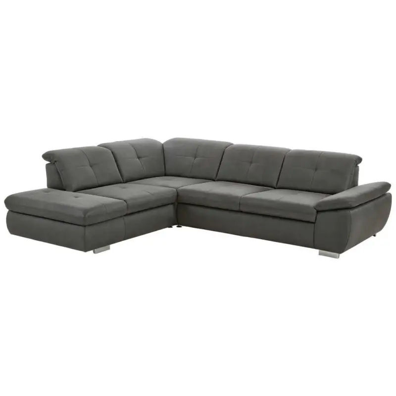Ecksofa in Mikrofaser Grau