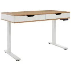 Schreibtisch höhenverstellbar, Kabeldurchlass, Stauraum, Memoryschalter