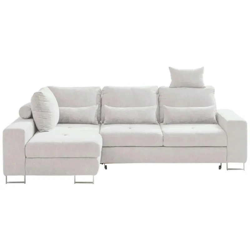 Ecksofa in Flachgewebe Creme