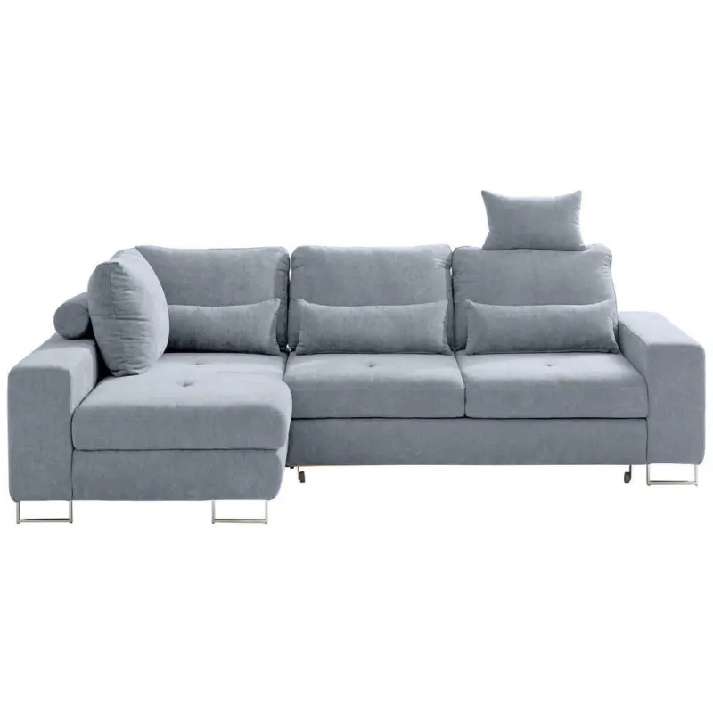 Ecksofa in Flachgewebe Grau
