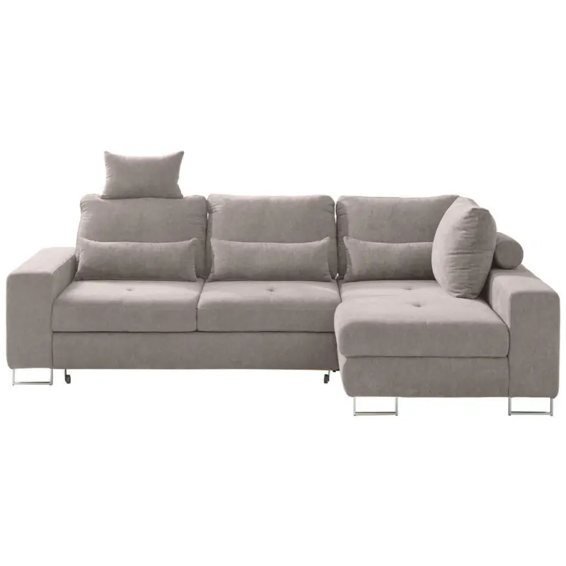 Ecksofa in Flachgewebe Beige