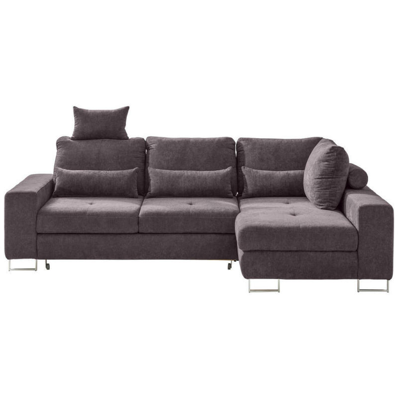 Ecksofa in Flachgewebe Taupe