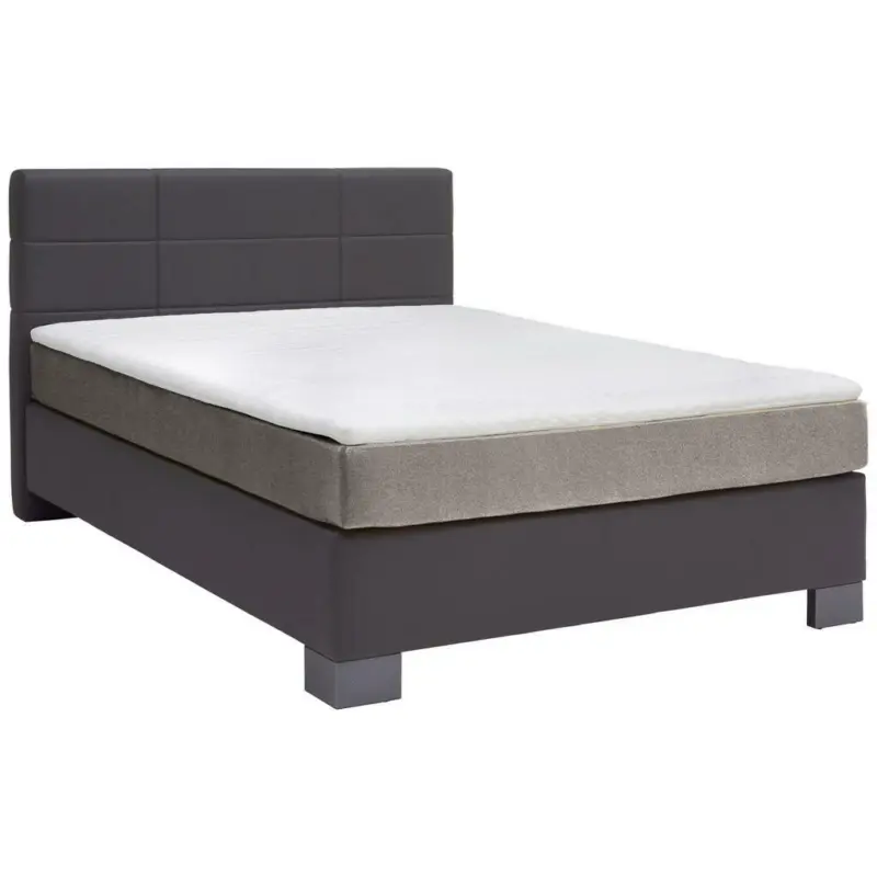 Boxspringbett 140/200 cm in Anthrazit