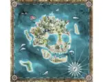 Hornbach Fototapete Vlies IAX5-0024 Into Adventure Skull Island 5-tlg. 250 x 250 cm