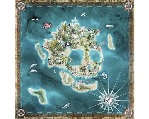 Fototapete Vlies IAX5-0024 Into Adventure Skull Island 5-tlg. 250 x 250 cm