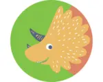 Hornbach Fototapete selbstklebend D1-066 Dot Little Dino Trice Ø 125 cm