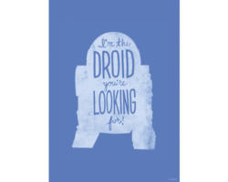 Poster Star Wars Silhouette Quotes R2D2 50x70 cm