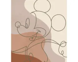 Fototapete Vlies IADX5-046 Into Adventure Disney Mickey Line Drawing 5-tlg. 250 x 280 cm