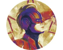 Fototapete selbstklebend DD1-054 Dot Avengers Painting Captain Marvel Ø 125 cm