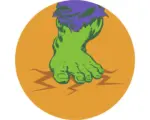 Hornbach Fototapete selbstklebend DD1-032 Dot Avengers Hulk's Foot Pop Art Ø 125 cm