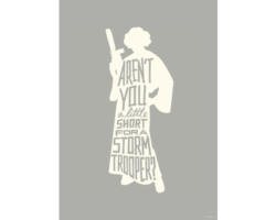 Poster Star Wars Silhouette Quotes Leia 50x70 cm