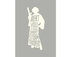 Poster Star Wars Silhouette Quotes Leia 50x70 cm