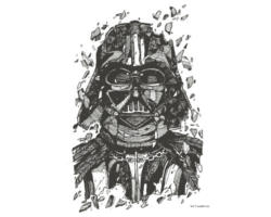 Poster Star Wars Darth Vader Drawing 30x40 cm