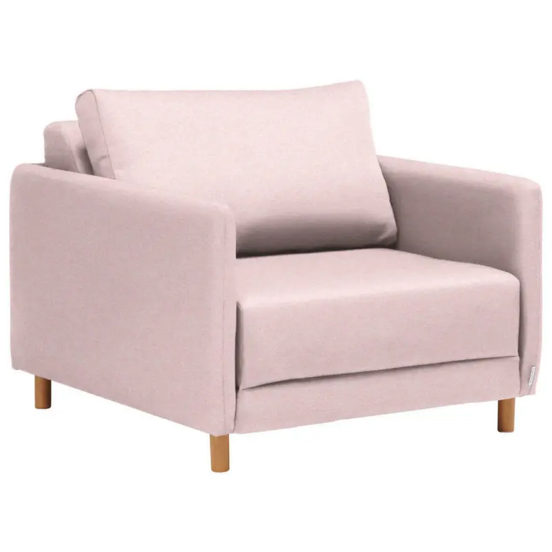 Schlafsessel in Webstoff Rosa