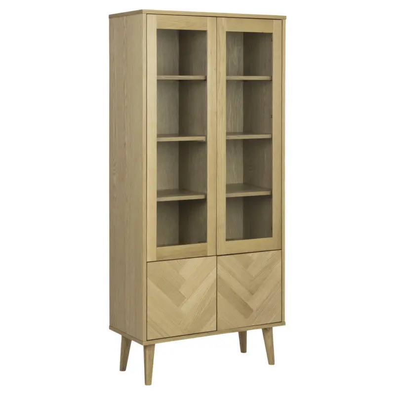 Vitrine in furniert Klar, Eichefarben