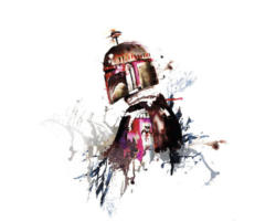 Fototapete Vlies IADX5-021 Into Adventure Star Wars Watercolor Boba Fet 5-tlg. 250 x 280 cm