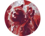 Hornbach Fototapete selbstklebend DD1-052 Dot Avengers Painting Rocket Raccoon Ø 125 cm
