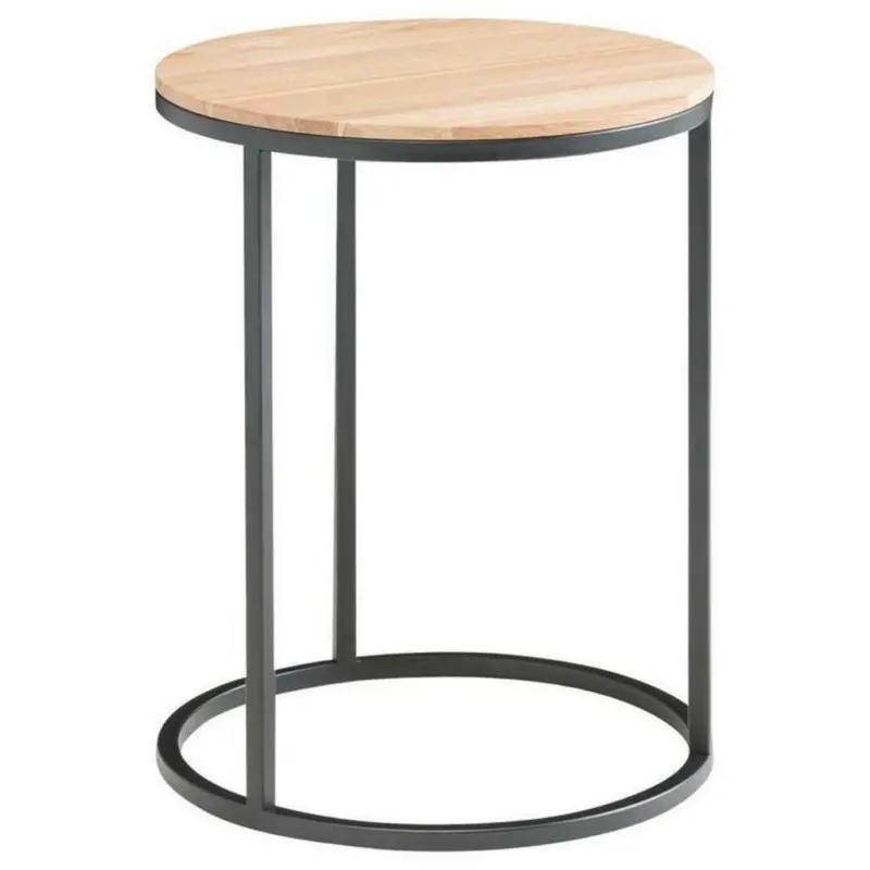 Beistelltisch in Holz, Metall 39/39/51 cm