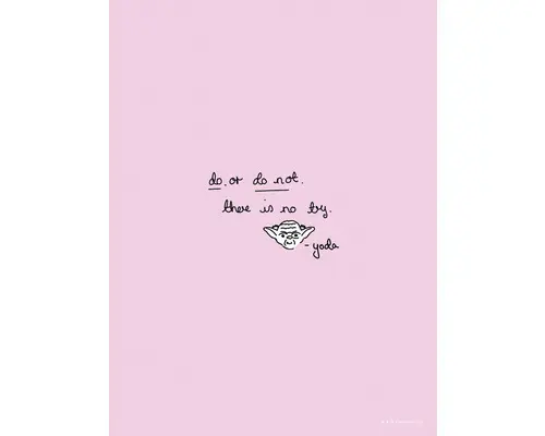 Poster Star Wars Quote Yoda Cute 30x40 cm