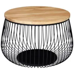 Couchtisch in Holz, Metall, Holzwerkstoff 70/70/45 cm