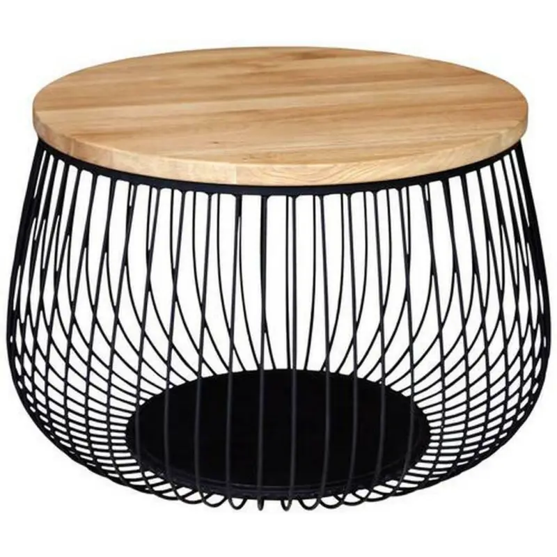 Couchtisch in Holz, Metall, Holzwerkstoff 70/70/45 cm