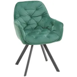 Armlehnstuhl in Eisen Samt