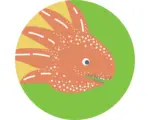 Hornbach Fototapete selbstklebend D1-069 Dot Little Dino Proto Ø 125 cm
