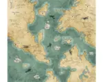 Hornbach Fototapete Vlies IAX6-0029 Into Adventure Old Travel Map 6-tlg. 300 x 280 cm